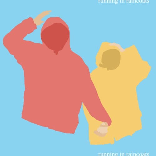 running in raincoats cover