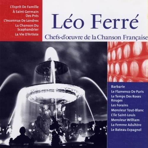 Chefs‐d’oeuvre de la Chanson Française : Léo Ferré cover