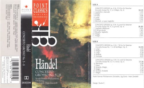 Concerti Grossi Op. 6 Nos 5-8 cover