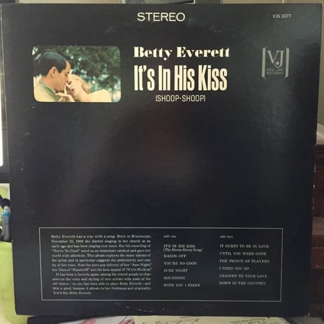 It's in His Kiss cover