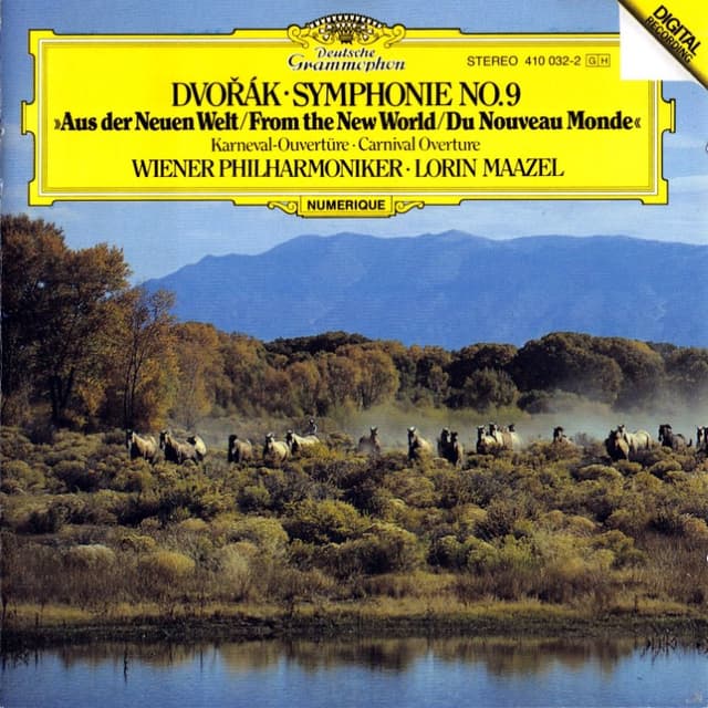 Symphony No. 9 in E minor, Op. 95 "From the New World" / "Carnaval" Overture, Op. 92 (Wiener Philharmoniker feat. conductor: Lorin Maazel) cover