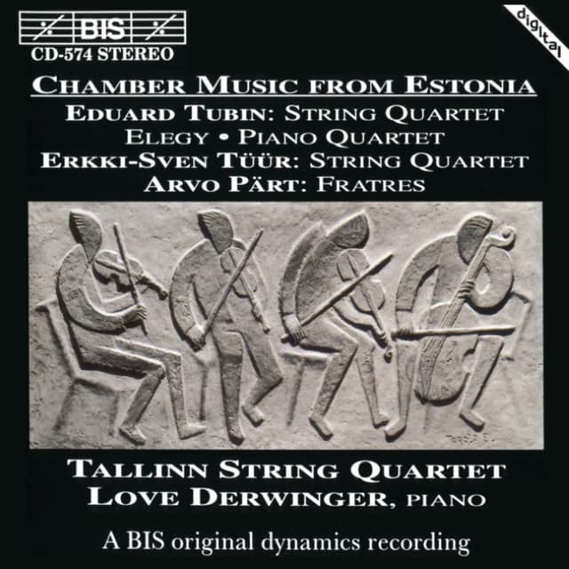Tubin: String Quartet / Elegy / Piano Quartet / Tüür: String Quartet / Pärt: Fratres cover