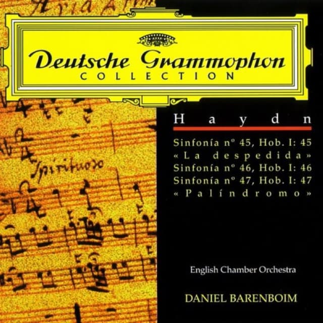 Symphonies Nos. 45 "Farewell", 46, 47 "Palindrome" cover