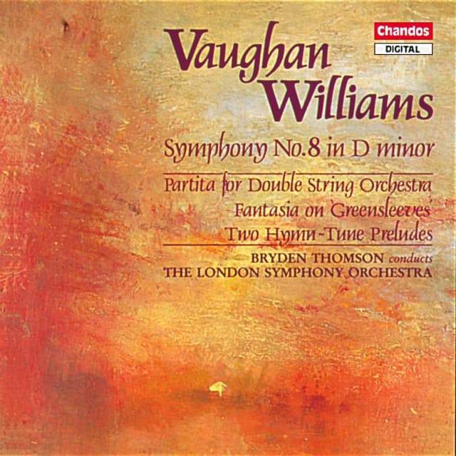 Symphony No.8 in D Minor / Partita / Fantasia on Greensleeves / Two Hymm-Tune Preludes (The London Symphony Orchestra feat. conductor: Bryden Thomson) cover
