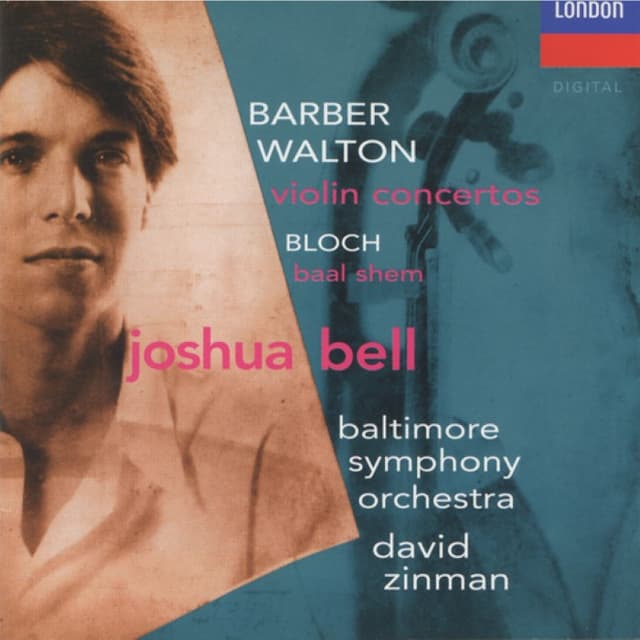 Barber and Walton Violin Concertos, Bloch Baal Shem cover