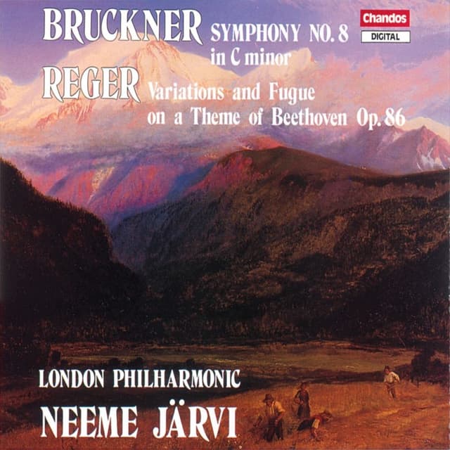 Bruckner: Symphony no. 8 in C minor / Reger: Variations and Fugue on a Theme of Beethoven, op. 86 cover
