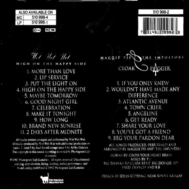 High on the Happy Side / Cloak & Dagger cover