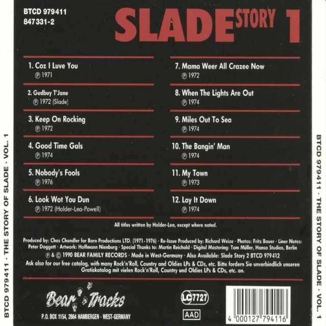 The Story of Slade, Volume One cover