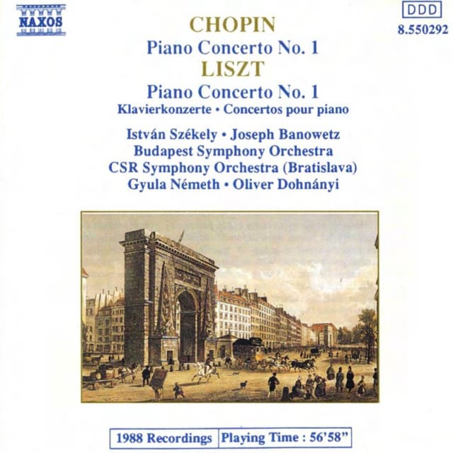 Chopin: Piano Concerto No. 1 / Liszt: Piano Concerto No. 1 cover