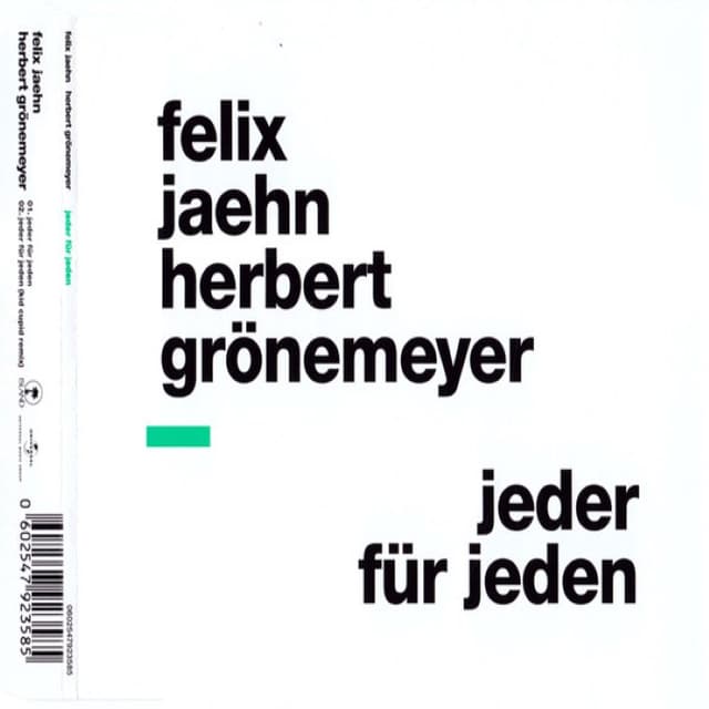 Jeder für Jeden cover