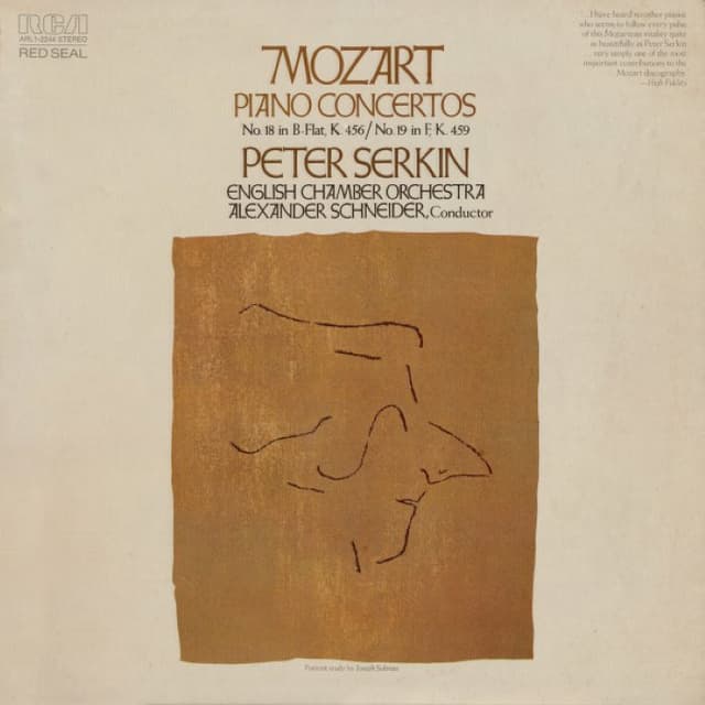 Piano Concertos Nos. 18 and 19 (English Chamber Orchestra, feat. piano: Peter Serkin, conductor: Alexander Schneider) cover