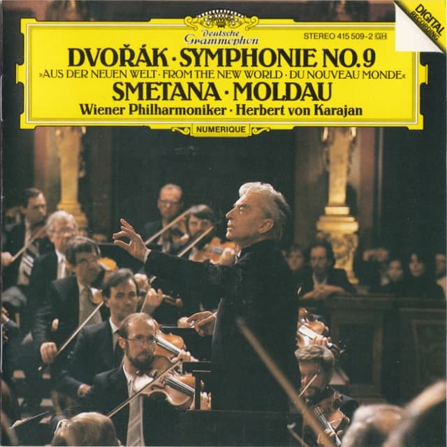 Antonín Dvořák: Symphonie No. 9 / Bedřich Smetana: Moldau (Wiener Philharmoniker feat. conductor: Herbert von Karajan) cover