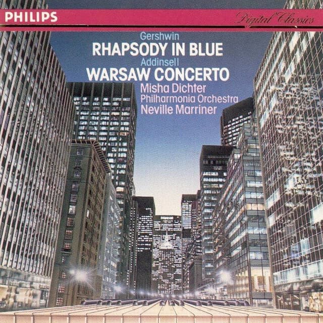 Gershwin: Rhapsody in Blue / Addinsell: Warsaw Concerto (Philharmonia Orchestra feat. conductor Neville Marriner, piano: Misha Dichter) cover