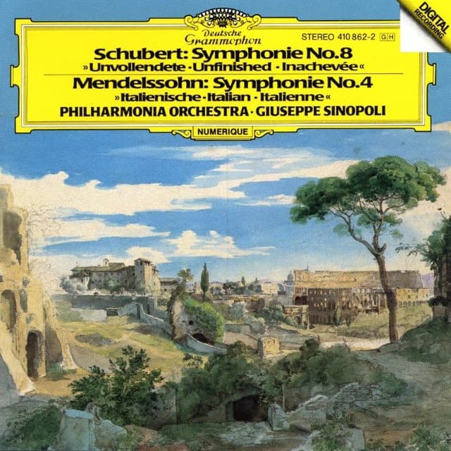 Schubert: Symphonie No.8 „Unvollendete“ / Mendelssohn: Symphonie No.4 „Italienische“ cover