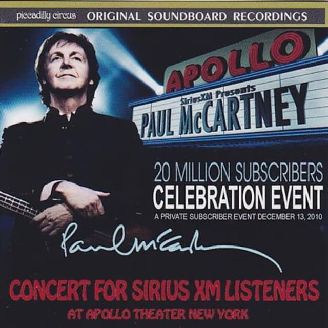 2010-12-13: SIRIUS XM 20 Million Subscriber Concert, Apollo Theater, New York, NY, US cover
