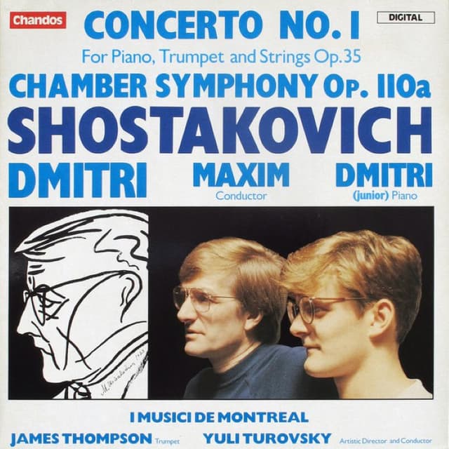 Piano Concerto No. 1, Op. 35 / Chamber Symphony Op. 110a (I Musici de Montréal feat. conductor: Maxim Shostakovich, Yuli Turovsky) cover