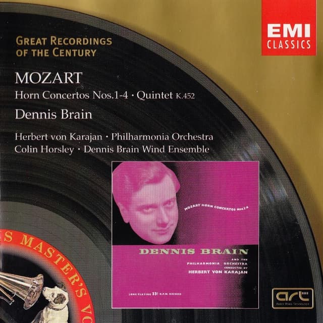 Horn Concertos (Philharmonia Orchestra feat. conductor: Herbert von Karajan, horn: Dennis Brain) / Wind Quintet (Dennis Brain Wind Ensemble) cover