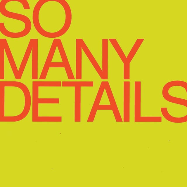 So Many Details (Toro Y Moi Cover) cover