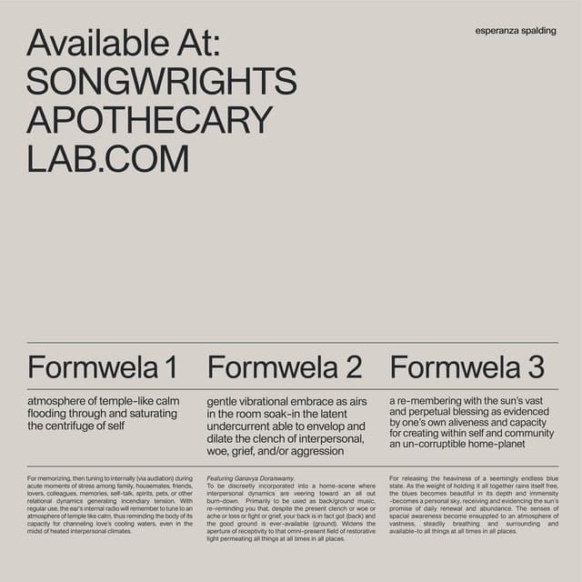 AVAILABLE AT SONGWRIGHTSAPOTHECARYLAB.COM cover