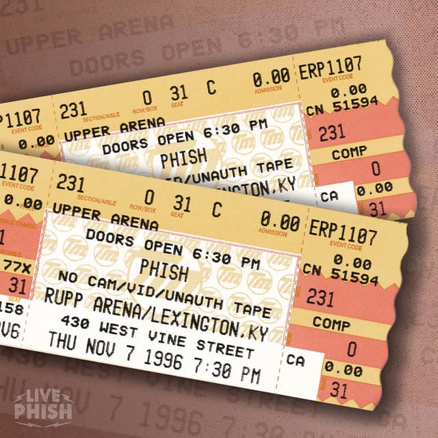 PHISH: 11/07/96 Rupp Arena, Lexington, KY (Live) cover