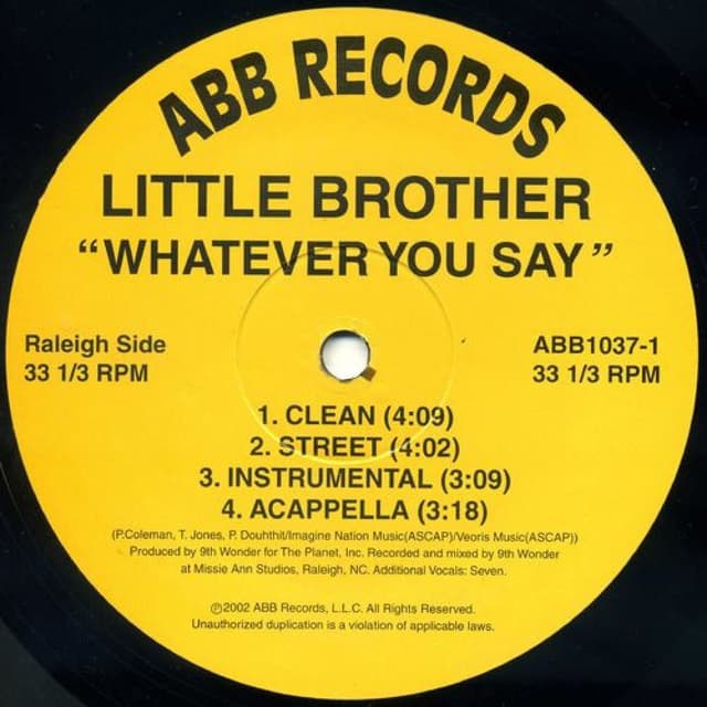 Whatever You Say/Light It Up cover