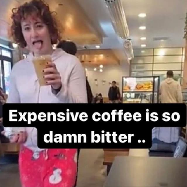 Expensive coffee is so damn bitter .. cover