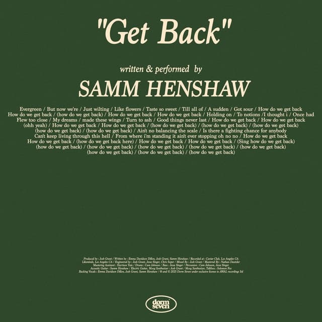 Get Back cover