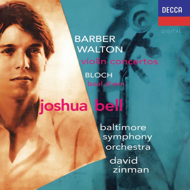 Kernis: Air for Violin; Barber: Violin Concerto; Bloch: Baal Shem; Walton: Violin Concerto cover