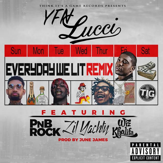 Everyday We Lit (feat. PnB Rock, Lil Yachty & Wiz Khalifa) (Remix) cover