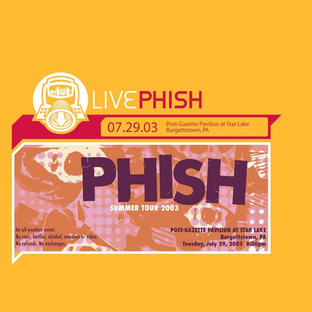 LivePhish 7/29/03 (Post-Gazette Pavilion At Star Lake, Burgettstown, PA) cover