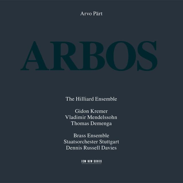 Arvo Pärt: Arbos cover