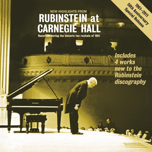 New Highlights from "Rubinstein at Carnegie Hall" - Recorded During the Historic 10 Recitals of 1961 cover