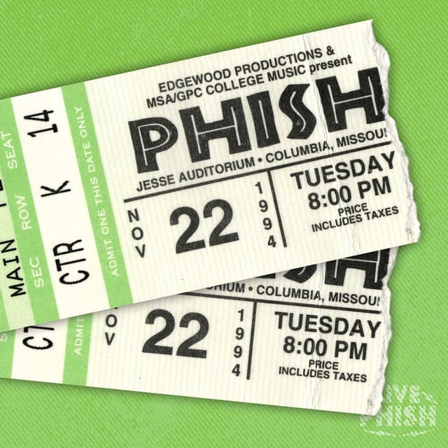 PHISH: 11/22/94 Jesse Auditorium- University of Missouri, Columbia, MO (Live) cover