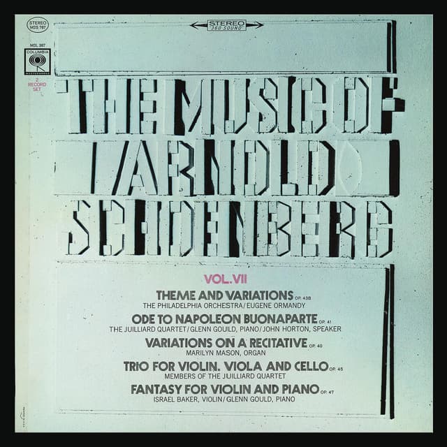 The Music of Arnold Schoenberg: Chamber Music (Gould Remastered) cover