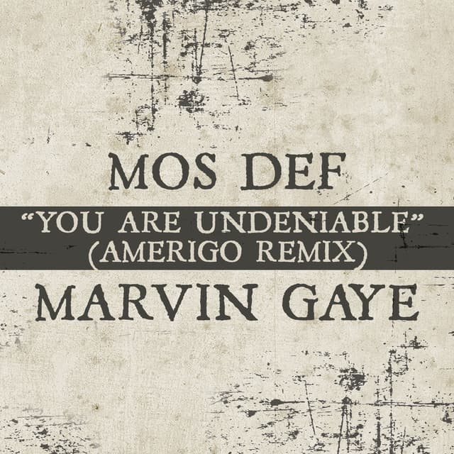 You Are Undeniable (Amerigo Remix) album cover