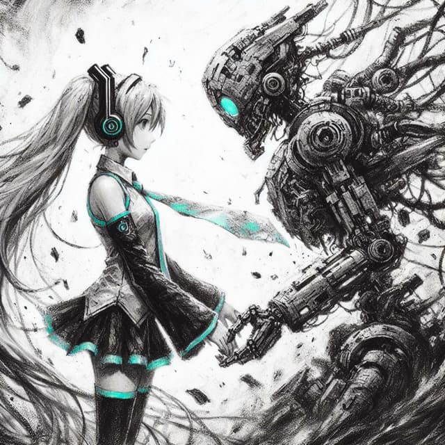 Miku and The Machine cover