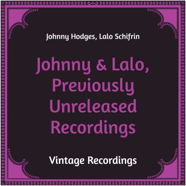 Johnny & Lalo, Previously Unreleased Recordings cover