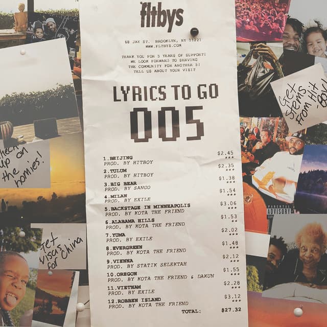 Lyrics to GO Vol. 5 cover