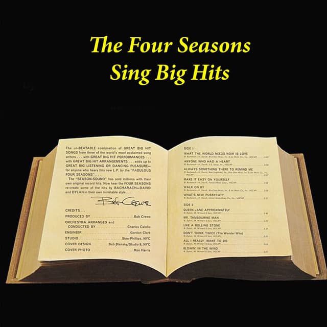 The Four Seasons Sing Big Hits cover