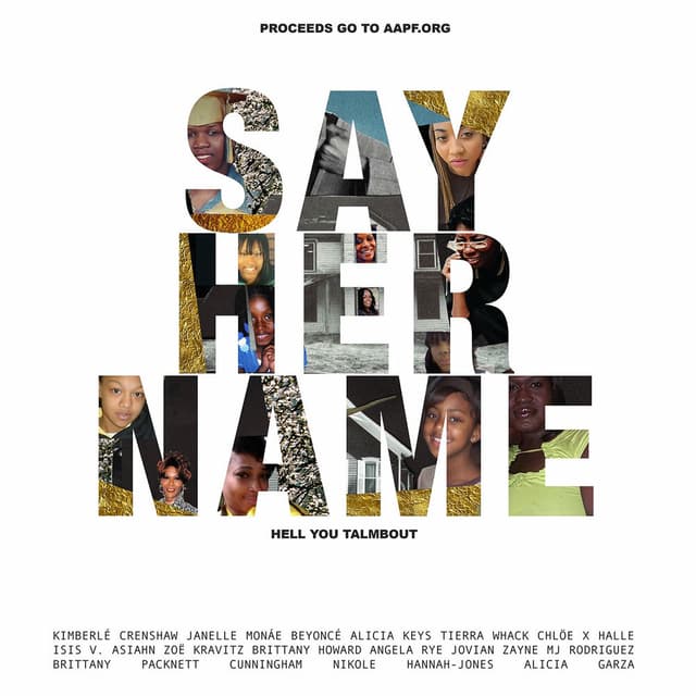 Say Her Name (Hell You Talmbout) cover