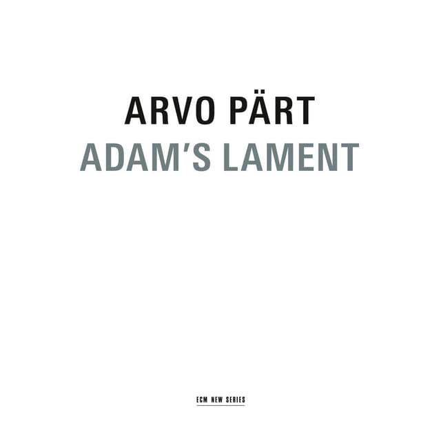 Arvo Pärt: Adam's Lament cover