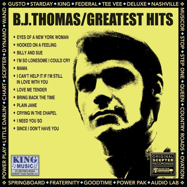 B. J. Thomas/Greatest Hits Volume 1 (Original Scepter Recordings) cover